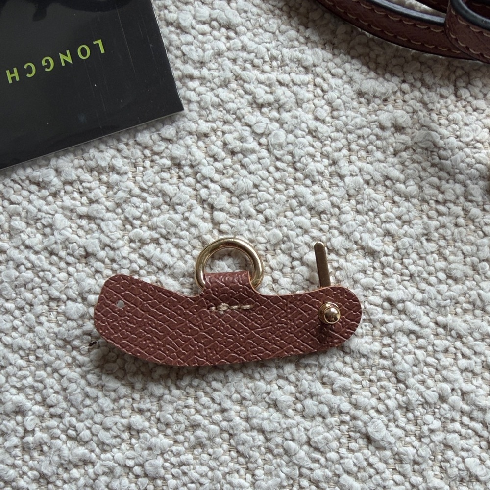 Longchamp Mini Le Pliage  in Black with Brown Trim - Picture 2 of 8
